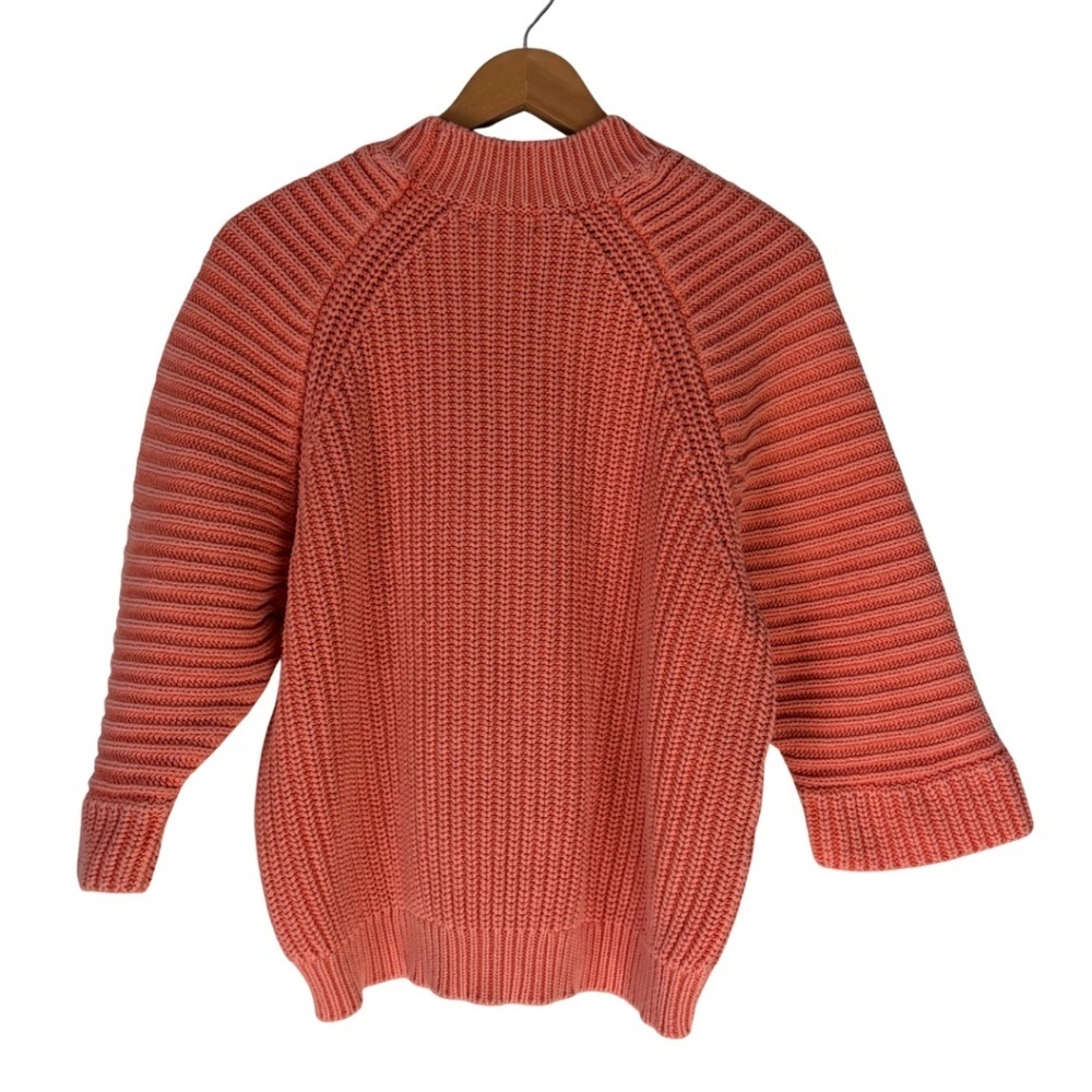 Anthropologie Maeve McKenzie 3/4 sleeve chunky coral sweater, Medium - Picture 4 of 12